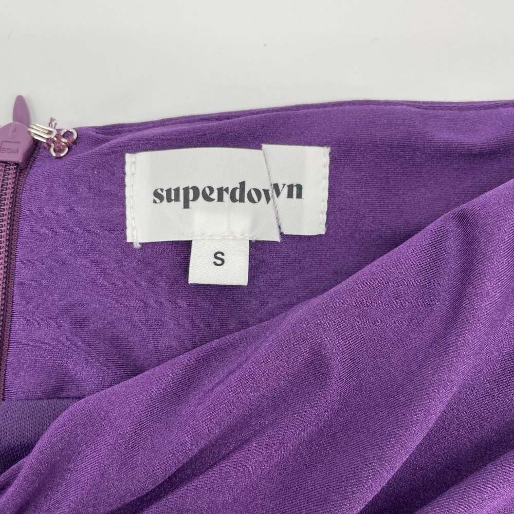 REVOLVE Superdown Kira Ruched Mini Skirt Purple Womens - Picture 6 of 11